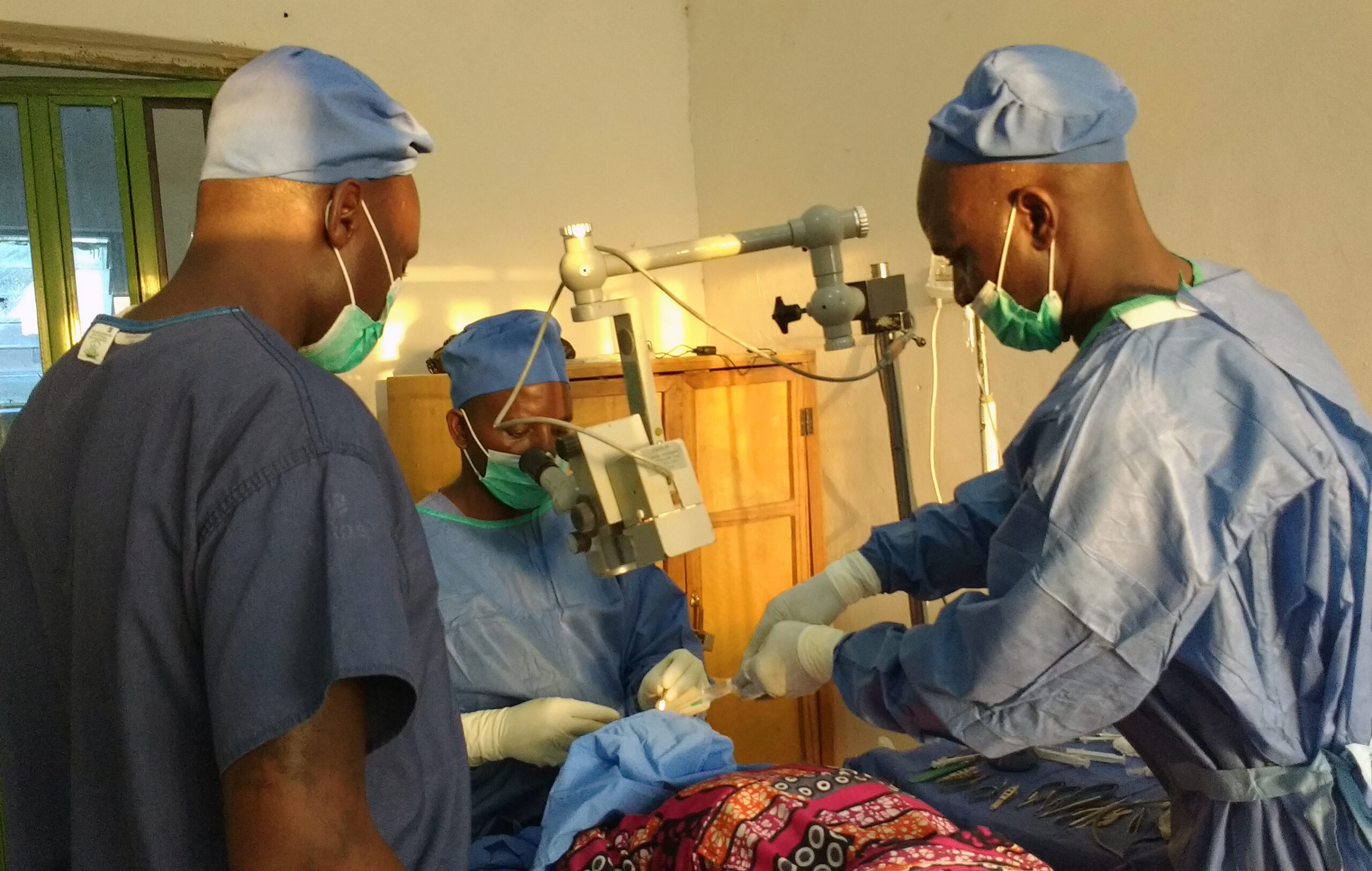 Eye surgery is performed on a patient at Gwandum Hospital in Nigeria. Photo by the Rev. Ande I. Emmanuel.